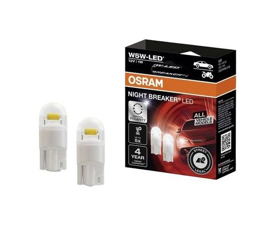 Osram W5W-LED AUTOLAMPA New 2825DWNB-2HFB 1W NIGHT BRAKER komplekts