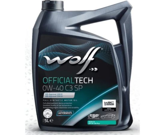 WOLF OFFICIALTECH 0W-40 C3 SP 5L GM dexos™