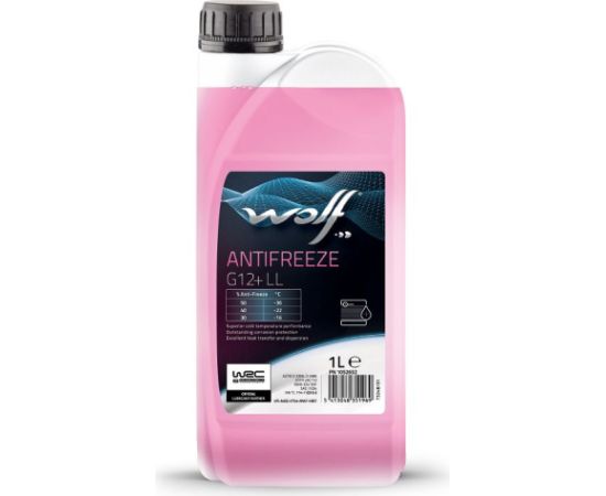 Wolf ANTI-FREEZE LL G12+ 1L Koncentrāts dzesēšanas.šķidrums sarkans  -72o OAT