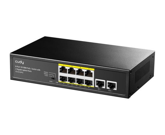 Cudy FS1010PG network switch Fast Ethernet (10/100) Power over Ethernet (PoE) Black