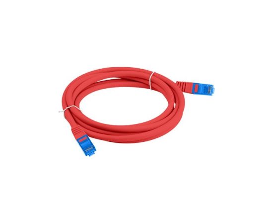 LANBERG PATCHCORD S/FTP CAT.6A 1M RED LSZH