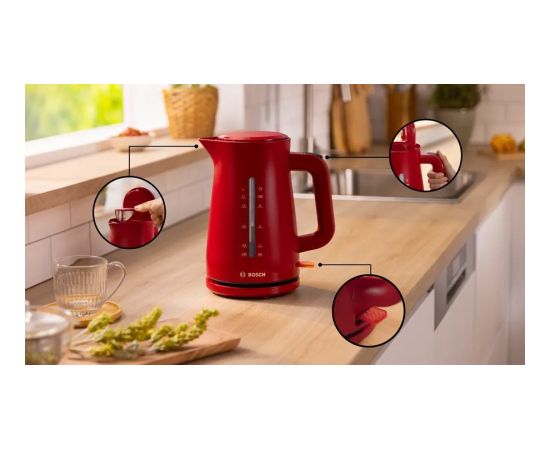 Bosch TWK3M124 electric kettle 1.7 L 2400 W Red