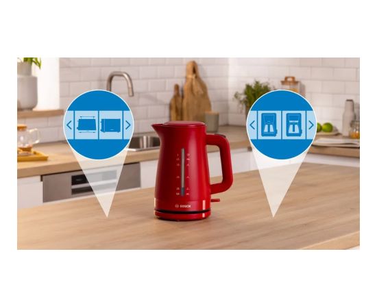 Bosch TWK3M124 electric kettle 1.7 L 2400 W Red