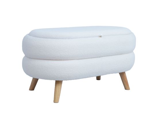 Ottoman/ table HANA 87x48,5xH46cm, white, with storage