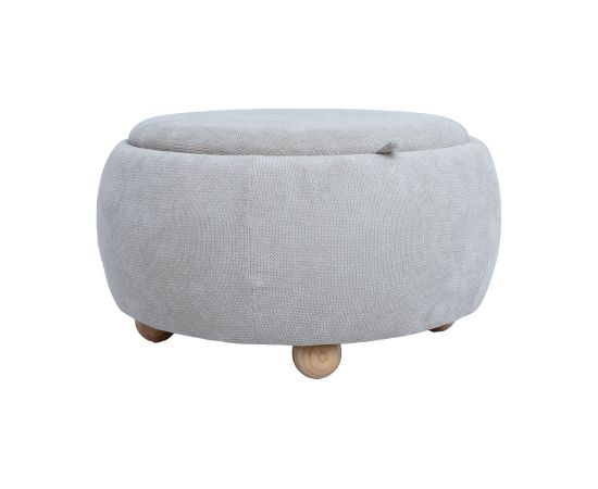 Ottoman/ table HIRO D67xH38cm, beige, with storage