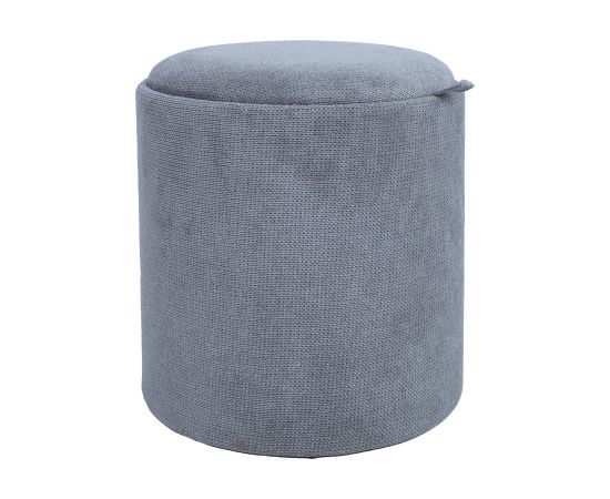 Ottoman/ table HIRO D39xH44cm, grey, with storage and tray