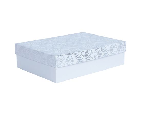 Box ELSA-5, with a lid kuld/hõbe, white