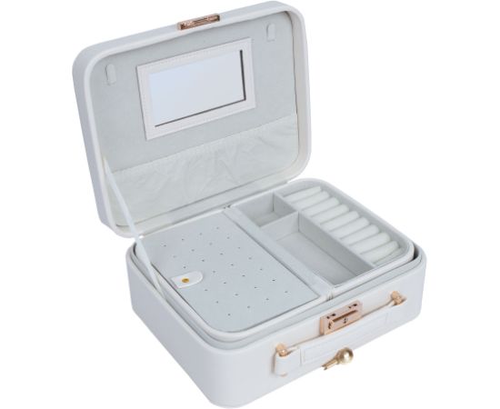 Jewelry box SEZANE TRAVEL 23.5x18.5x9cm, white