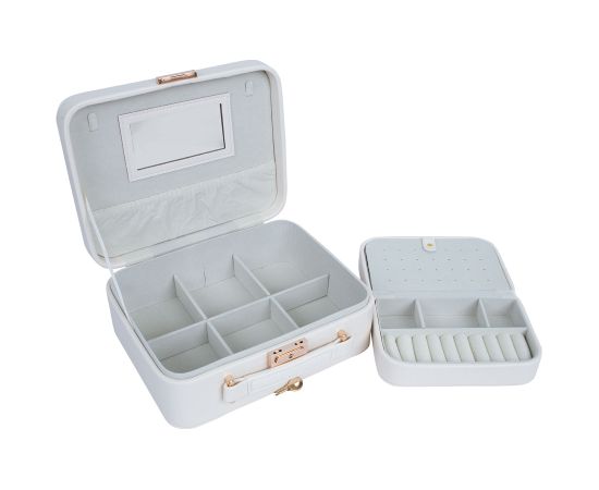 Jewelry box SEZANE TRAVEL 23.5x18.5x9cm, white