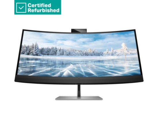 RENEW SILVER HP Z34c G3 Curved Charging Monitor - 34" 3440x1440 WQHD 350-nit 60Hz AG, Curved, IPS, USB-C(100W)/HDMI/DisplayPort, 4x USB-A, speakers, 5MP webcam, RJ-45 LAN, height adjustable/tilt/swivel, 1 years / 30A19AAR#ABB