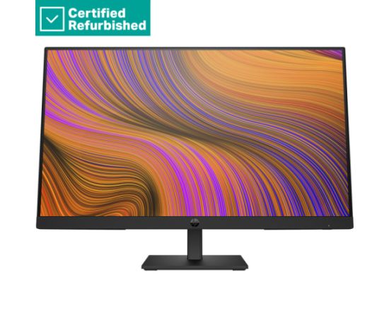 RENEW SILVER HP P24h G5 FHD Monitor - 23.8" 1920x1080 FHD 250-nit 75Hz AG, IPS, HDMI/VGA/DisplayPort, speakers, height adjustable/tilt, 1 years / 64W34AAR#ABB