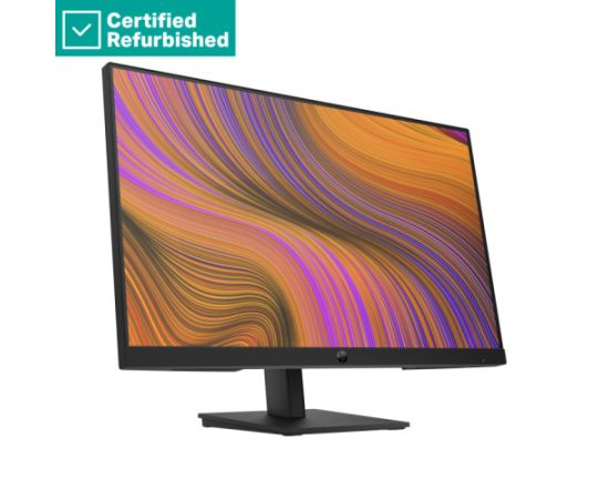 RENEW SILVER HP P24h G5 FHD Monitor - 23.8" 1920x1080 FHD 250-nit 75Hz AG, IPS, HDMI/VGA/DisplayPort, speakers, height adjustable/tilt, 1 years / 64W34AAR#ABB