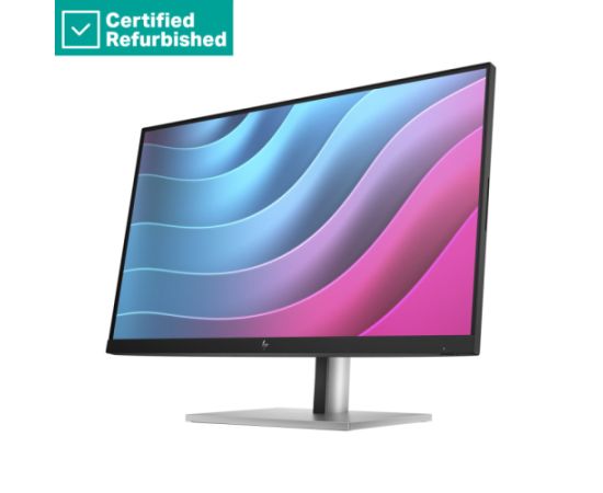 RENEW SILVER HP E24 G5 FHD Monitor - 23.8" 1920x1080 FHD 250-nit 75Hz AG, IPS, HDMI/DisplayPort, 4x USB-A, height adjustable/tilt/swivel/pivot, 1 years / 6N6E9AAR#ABU