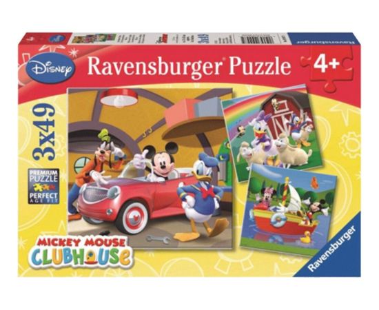 Ravensburger Puzzle Disney Mickey Mouse Clubhouse - Everyboby Loves Mickey (3x49pcs.) (09247)