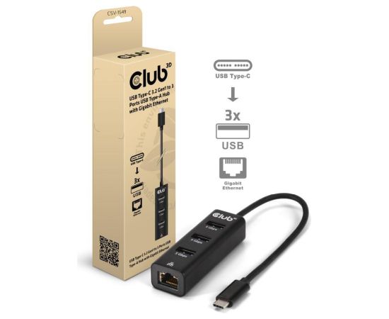 I/O HUB USB-C 3PORT/CSV-1549 CLUB3D