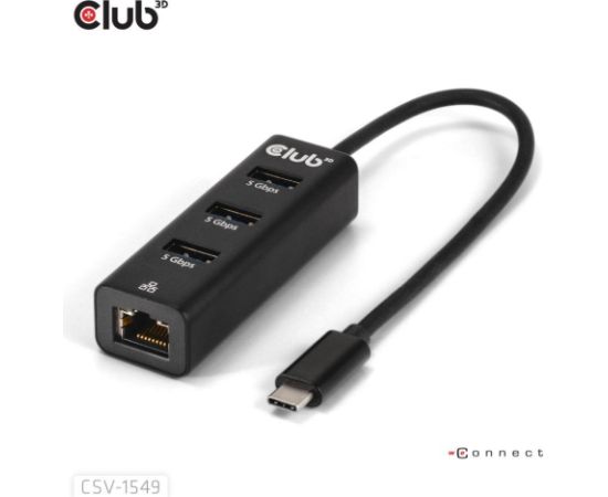 I/O HUB USB-C 3PORT/CSV-1549 CLUB3D