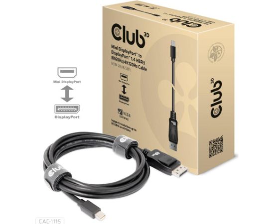 CABLE MINI DP TO DP 2M/M/M CAC-1115 CLUB3D