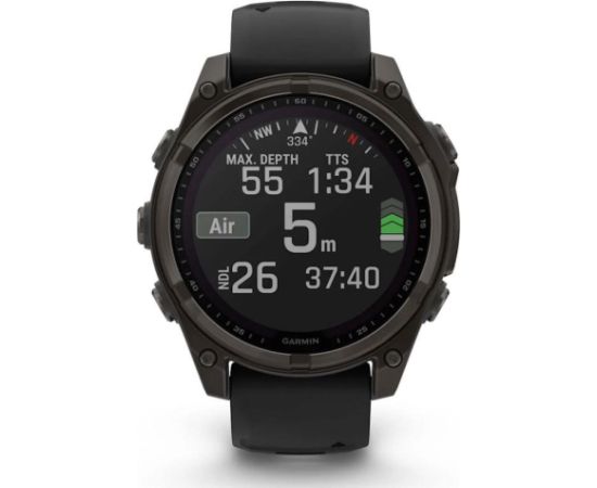 Garmin Fenix 8 47mm Solar Sapphire Black Grey Viedais pulkstenis