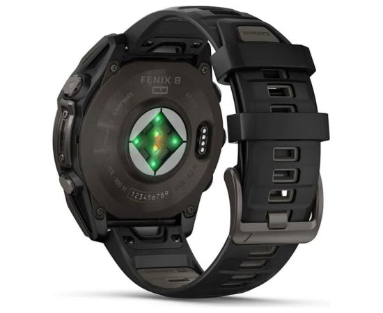 Garmin Fenix 8 47mm Solar Sapphire Black Grey Viedais pulkstenis