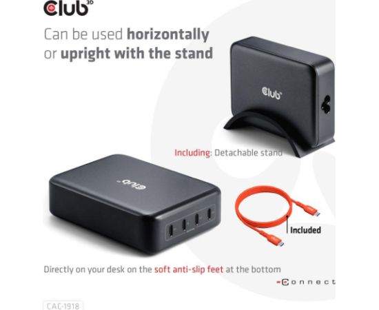 MOBILE CHARGER 4PORT/GAN 240W CAC-1918 CLUB3D