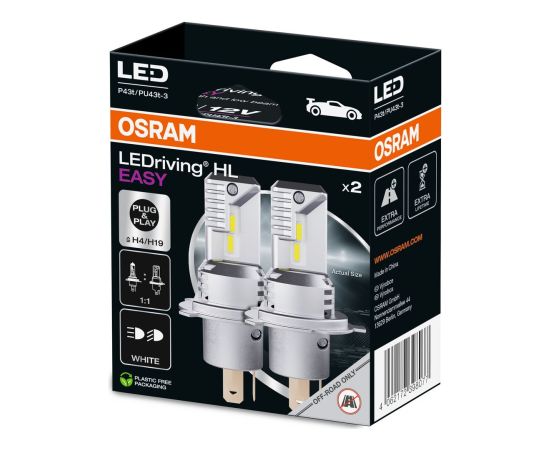 Osram H4/H19 LED AUTOLAMPAS 12V 64193DWESY HL EASY 2gab