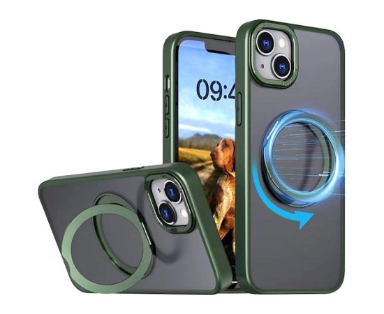 Mocco Mag Ring Rotating Aizsargapvalks priekš Apple iPhone 15 Pro Max