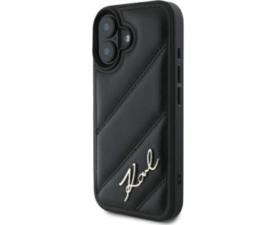 Karl Lagerfeld Quilted Signature Aizsargapvalks Priekš Apple iPhone 16 Plus