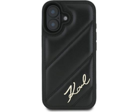 Karl Lagerfeld Quilted Signature Aizsargapvalks Priekš Apple iPhone 16 Plus