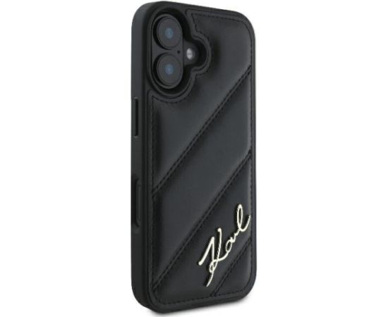 Karl Lagerfeld Quilted Signature Aizsargapvalks Priekš Apple iPhone 16 Plus