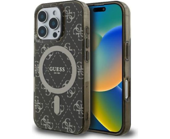 Guess IML 4G Background MagSafe Aizsargapvalks Priekš Apple iPhone 16 Pro