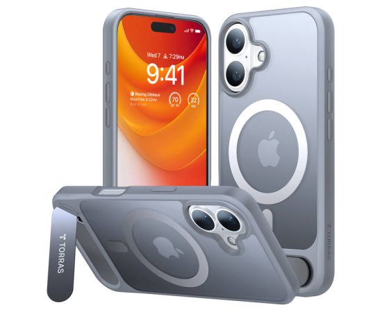 Etui Torras Pstand Series do iPhone 16 Plus (Titanium gray)