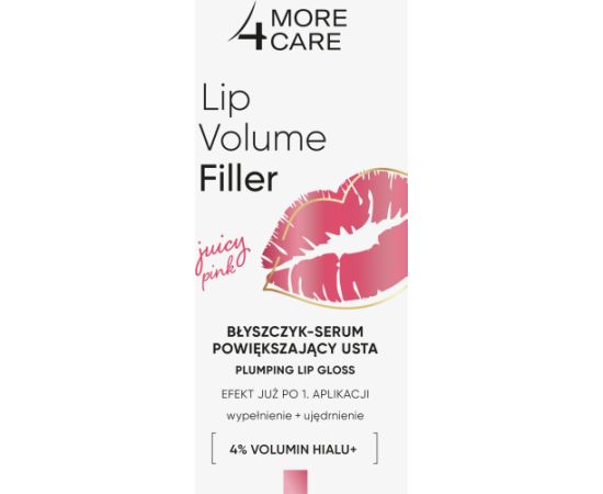 MORE4CARE_Lip Volume Filler błyszczyk-serum powiększający usta Juicy Pink 4,8g