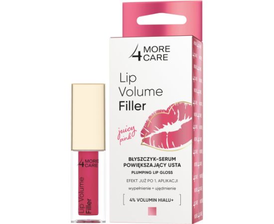 MORE4CARE_Lip Volume Filler błyszczyk-serum powiększający usta Juicy Pink 4,8g