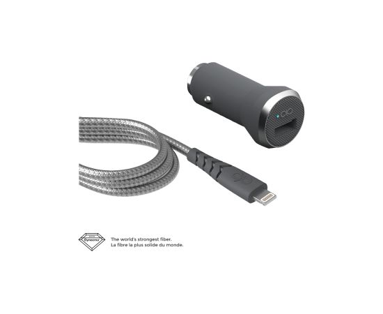 FORCE Power FPCACMFI1.2MG CAC Lightning/USB rugged cable and quick car charger kit