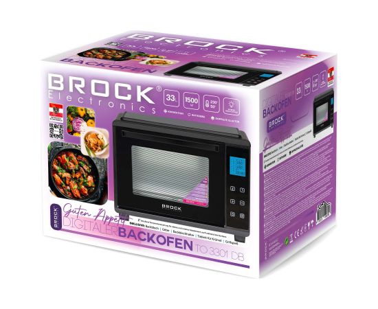 BROCK Digitālā cepeškrāsns, 33L, 1500 W