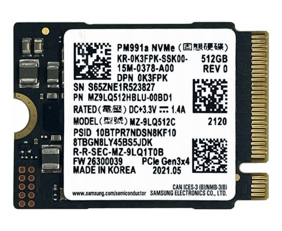 SSD Samsung PM991a 256 GB M.2 2230