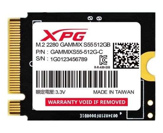 A-data SSD XPG GAMMIX S55 512GB PCIe 4x4 5/3.8MB/s M2230