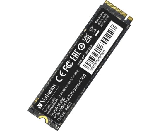 SSD Verbatim Vi3000 512GB M.2 2280 PCI-E x4 Gen4 NVMe (49374)