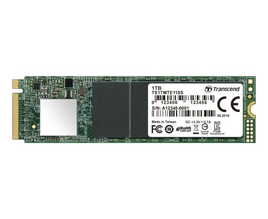 SSD Transcend 110S 2TB M.2 2280 PCI-E x4 Gen3 NVMe (TS2TMTE110S)