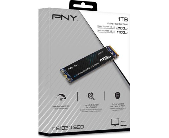 Pny Technologies SSD PNY CS1030 1TB M.2 2280 PCI-E x4 Gen3 NVMe (M280CS1030-1TB-RB)