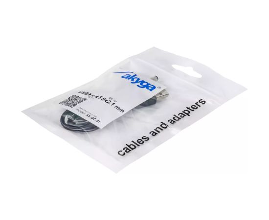 Akyga AK-DC-01 5.5 x 2.1 кабель USB A 0.8m