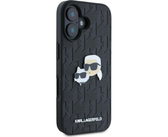 Karl Lagerfeld Monogram Karl&Chaoupette Head Pin Aizsargapvalks Priekš Apple iPhone 16 Plus