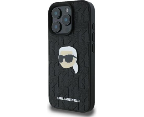 Karl Lagerfeld Monogram Karl Head Pin Aizsargapvalks Priekš Apple iPhone 16 Pro