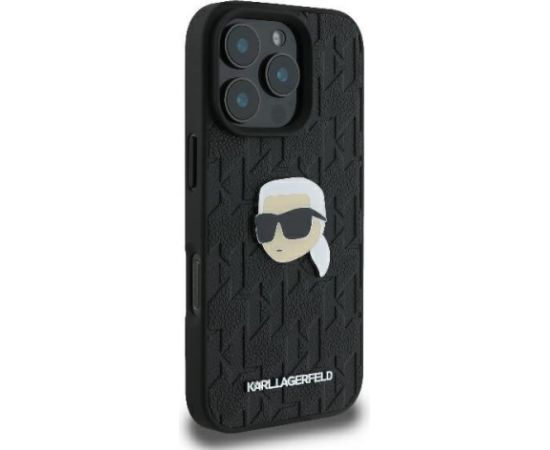 Karl Lagerfeld Monogram Karl Head Pin Aizsargapvalks Priekš Apple iPhone 16 Pro