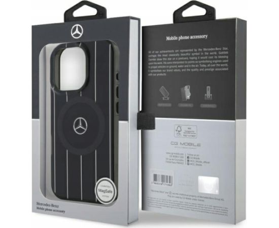 Mercedes-benz Mercedes Double Layer Crossed Lines MagSafe Aizsargapvalks Priekš Apple iPhone 16 Pro