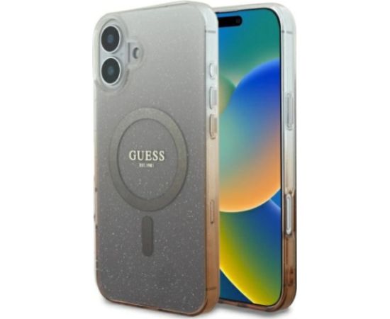 Guess IML Glitter Gradient MagSafe Aizsargapvalks Priekš Apple iPhone 16