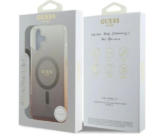 Guess IML Glitter Gradient MagSafe Aizsargapvalks Priekš Apple iPhone 16