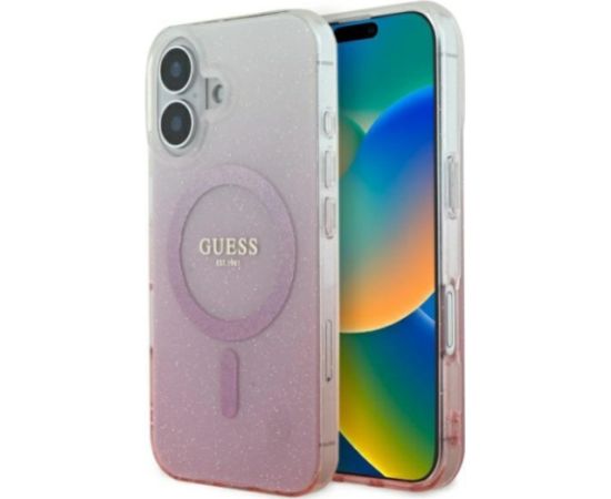 Guess IML Glitter Gradient MagSafe Aizsargapvalks Priekš Apple iPhone 16