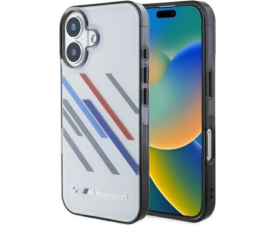 BMW Motorsport IML Random Stripes Защитный Чехол для Apple iPhone 16 Plus