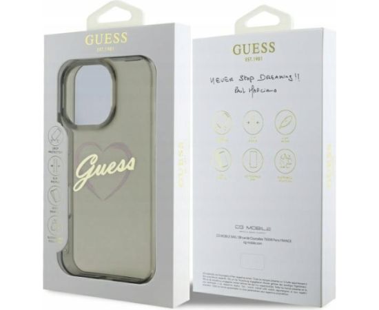 Guess IML Heart Aizsargapvalks Priekš Apple iPhone 16 Pro